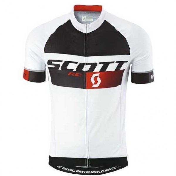 2015 Scott RC Pro Zwart-Wit-Rood Wielershirt Met Korte Mouwen