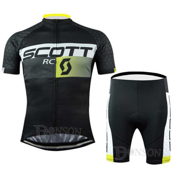 2015 Scott RC Wielerkleding Set Wielershirt Korte Mouwen+Fietsbroek Korte