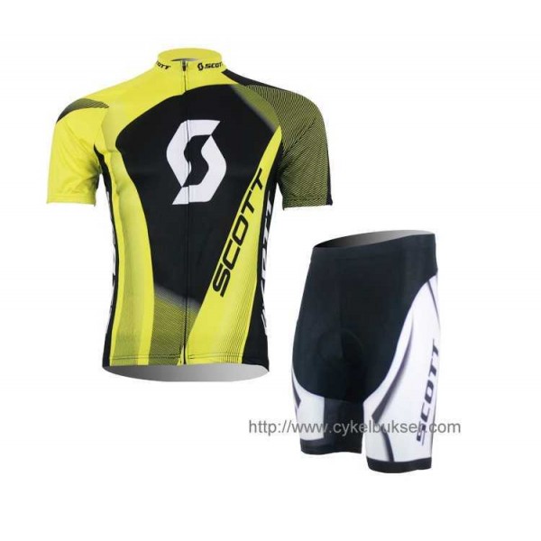 Scott RC Pro Wielerkleding Set Set Wielershirts Korte Mouw+Fietsbroek Groen Zwart