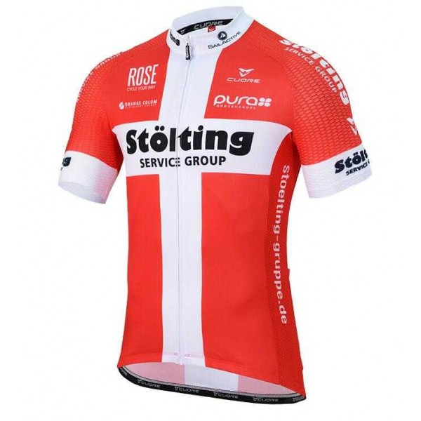 2016 Stolting Wielershirt Met Korte Mouwen Rood