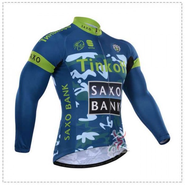 2015 Tinkoff Saxo Bank Camouflage Lange Mouw Groen