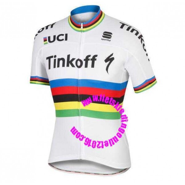 2016 Tinkoff World Champion Wielershirt Met Korte Mouwen