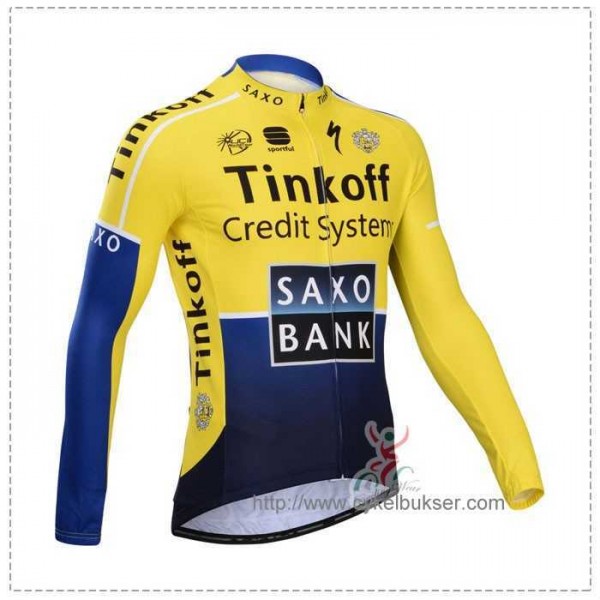 Teams Saxo Tinkoff 2014 Wielershirt Lange Mouwen