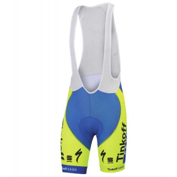 2015 Tinkoff Korte Koersbroek Geel Blauw