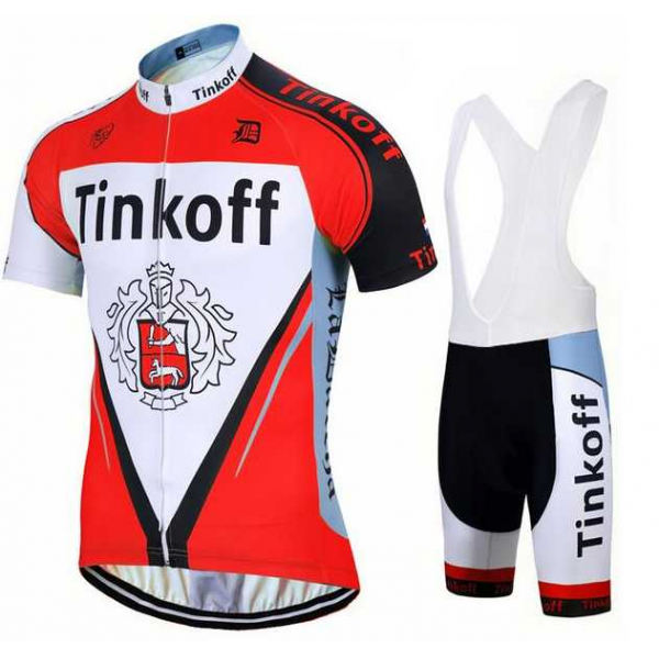 2017 Tinkoff Fietskleding Set Fietsshirt Met Korte Mouwen+Korte Koersbroek 03