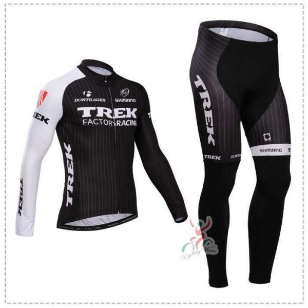 Trek 2014 Fietskleding Wielershirt Lange Mouw+Lange Fietsbroeken Zwart