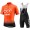 CCC Team Reno Orange 2019 Fietskleding Set Wielershirt Korte Mouw+Korte Fietsbroeken Bib